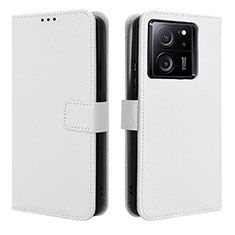 Custodia Portafoglio In Pelle Cover con Supporto BY1 per Xiaomi Mi 13T 5G Bianco