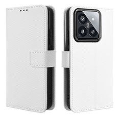 Custodia Portafoglio In Pelle Cover con Supporto BY1 per Xiaomi Mi 14 5G Bianco