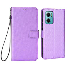 Custodia Portafoglio In Pelle Cover con Supporto BY1 per Xiaomi Redmi 10 Prime Plus 5G Viola