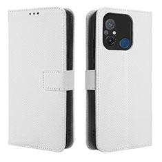 Custodia Portafoglio In Pelle Cover con Supporto BY1 per Xiaomi Redmi 11A 4G Bianco