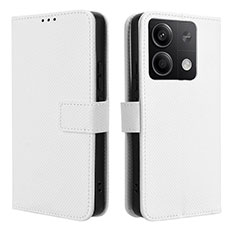 Custodia Portafoglio In Pelle Cover con Supporto BY1 per Xiaomi Redmi Note 13 5G Bianco