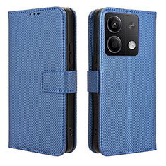 Custodia Portafoglio In Pelle Cover con Supporto BY1 per Xiaomi Redmi Note 13 5G Blu