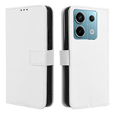 Custodia Portafoglio In Pelle Cover con Supporto BY1 per Xiaomi Redmi Note 13 Pro 5G Bianco
