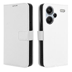 Custodia Portafoglio In Pelle Cover con Supporto BY1 per Xiaomi Redmi Note 13 Pro+ Plus 5G Bianco
