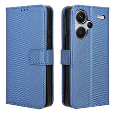 Custodia Portafoglio In Pelle Cover con Supporto BY1 per Xiaomi Redmi Note 13 Pro+ Plus 5G Blu