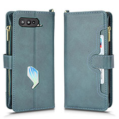 Custodia Portafoglio In Pelle Cover con Supporto BY2 per Asus ROG Phone 5 Ultimate Verde