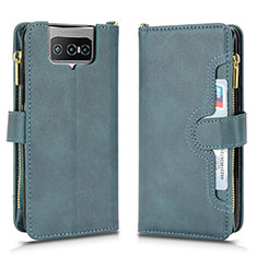 Custodia Portafoglio In Pelle Cover con Supporto BY2 per Asus Zenfone 7 Pro ZS671KS Verde