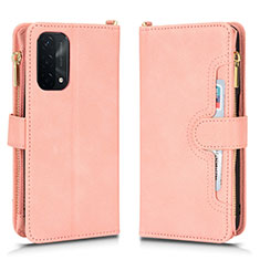 Custodia Portafoglio In Pelle Cover con Supporto BY2 per OnePlus Nord N200 5G Oro Rosa
