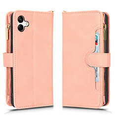 Custodia Portafoglio In Pelle Cover con Supporto BY2 per Samsung Galaxy A04E Oro Rosa