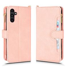 Custodia Portafoglio In Pelle Cover con Supporto BY2 per Samsung Galaxy A04s Oro Rosa
