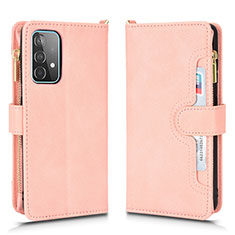 Custodia Portafoglio In Pelle Cover con Supporto BY2 per Samsung Galaxy A52 5G Oro Rosa