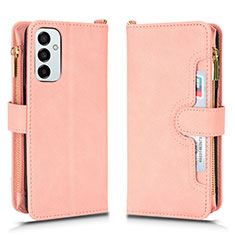 Custodia Portafoglio In Pelle Cover con Supporto BY2 per Samsung Galaxy M23 5G Oro Rosa