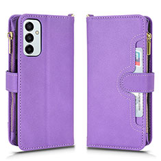 Custodia Portafoglio In Pelle Cover con Supporto BY2 per Samsung Galaxy M23 5G Viola