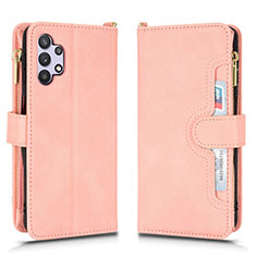 Custodia Portafoglio In Pelle Cover con Supporto BY2 per Samsung Galaxy M32 5G Oro Rosa