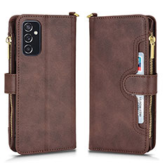 Custodia Portafoglio In Pelle Cover con Supporto BY2 per Samsung Galaxy M52 5G Marrone