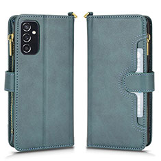 Custodia Portafoglio In Pelle Cover con Supporto BY2 per Samsung Galaxy M52 5G Verde
