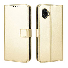 Custodia Portafoglio In Pelle Cover con Supporto BY2 per Samsung Galaxy XCover 6 Pro 5G Oro