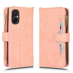 Custodia Portafoglio In Pelle Cover con Supporto BY2 per Xiaomi Poco M5 4G Oro Rosa