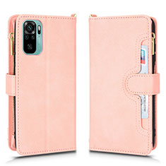 Custodia Portafoglio In Pelle Cover con Supporto BY2 per Xiaomi Poco M5S Oro Rosa