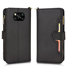 Custodia Portafoglio In Pelle Cover con Supporto BY2 per Xiaomi Poco X3 NFC Nero