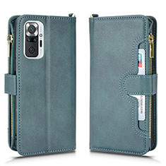 Custodia Portafoglio In Pelle Cover con Supporto BY2 per Xiaomi Redmi Note 10 Pro Max Verde