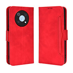 Custodia Portafoglio In Pelle Cover con Supporto BY3 per Huawei Enjoy 50 Pro Rosso