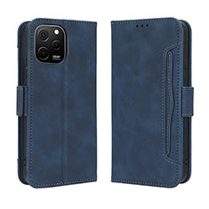 Custodia Portafoglio In Pelle Cover con Supporto BY3 per Huawei Enjoy 50z Blu
