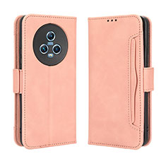 Custodia Portafoglio In Pelle Cover con Supporto BY3 per Huawei Honor Magic5 5G Rosa