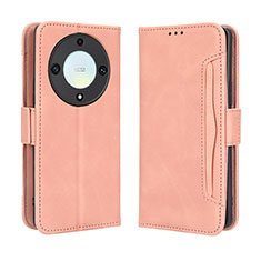 Custodia Portafoglio In Pelle Cover con Supporto BY3 per Huawei Honor Magic5 Lite 5G Rosa