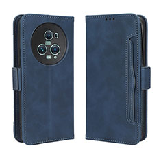 Custodia Portafoglio In Pelle Cover con Supporto BY3 per Huawei Honor Magic5 Pro 5G Blu