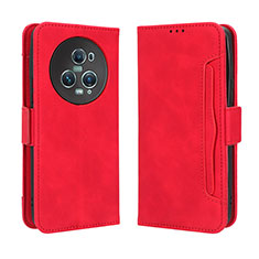 Custodia Portafoglio In Pelle Cover con Supporto BY3 per Huawei Honor Magic5 Pro 5G Rosso