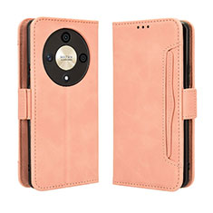 Custodia Portafoglio In Pelle Cover con Supporto BY3 per Huawei Honor Magic6 Lite 5G Rosa