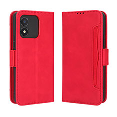 Custodia Portafoglio In Pelle Cover con Supporto BY3 per Huawei Honor X5 Rosso
