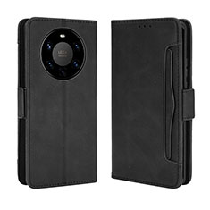 Custodia Portafoglio In Pelle Cover con Supporto BY3 per Huawei Mate 40 Pro+ Plus Nero