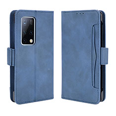 Custodia Portafoglio In Pelle Cover con Supporto BY3 per Huawei Mate X2 Blu