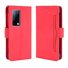 Custodia Portafoglio In Pelle Cover con Supporto BY3 per Huawei Mate X2 Rosso