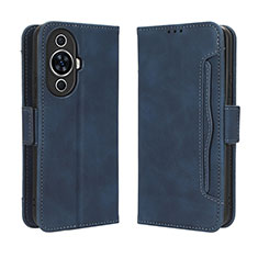 Custodia Portafoglio In Pelle Cover con Supporto BY3 per Huawei Nova 11 Pro Blu