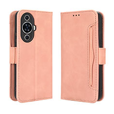 Custodia Portafoglio In Pelle Cover con Supporto BY3 per Huawei Nova 11 Ultra Rosa