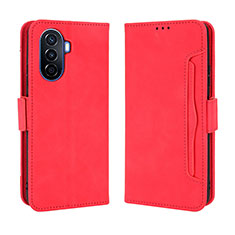 Custodia Portafoglio In Pelle Cover con Supporto BY3 per Huawei Nova Y71 Rosso