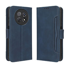 Custodia Portafoglio In Pelle Cover con Supporto BY3 per Huawei Nova Y91 Blu