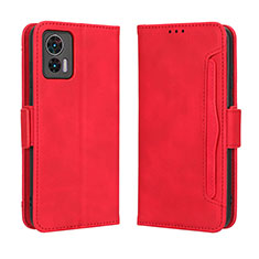 Custodia Portafoglio In Pelle Cover con Supporto BY3 per Motorola Moto Edge 30 Lite 5G Rosso
