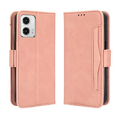 Custodia Portafoglio In Pelle Cover con Supporto BY3 per Motorola Moto G 5G (2023) Rosa