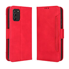 Custodia Portafoglio In Pelle Cover con Supporto BY3 per Nokia G100 Rosso