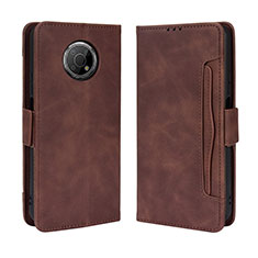 Custodia Portafoglio In Pelle Cover con Supporto BY3 per Nokia G300 5G Marrone