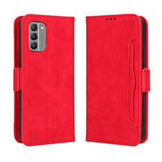 Custodia Portafoglio In Pelle Cover con Supporto BY3 per Nokia G400 5G Rosso