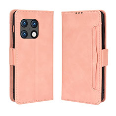 Custodia Portafoglio In Pelle Cover con Supporto BY3 per OnePlus 10 Pro 5G Rosa