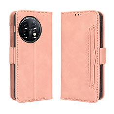Custodia Portafoglio In Pelle Cover con Supporto BY3 per OnePlus Ace 2 5G Rosa