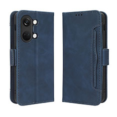 Custodia Portafoglio In Pelle Cover con Supporto BY3 per OnePlus Ace 2V 5G Blu