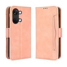 Custodia Portafoglio In Pelle Cover con Supporto BY3 per OnePlus Ace 2V 5G Rosa