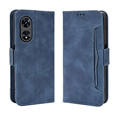 Custodia Portafoglio In Pelle Cover con Supporto BY3 per Oppo A1x 5G Blu